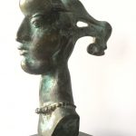 Fons Bemelmans, ‘Meisjeskopje’ (1978) brons, 20 x 16 cm (hxb), oplage 3/6